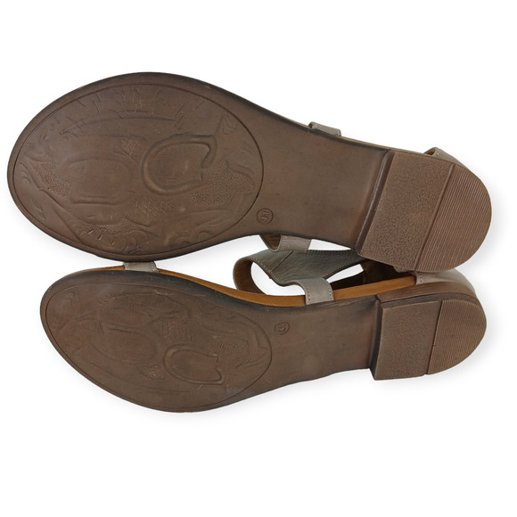 Bueno SZ EU41/US10 Tia Hand Crafted Leather Sandal Light Brown - Picture 7 of 8